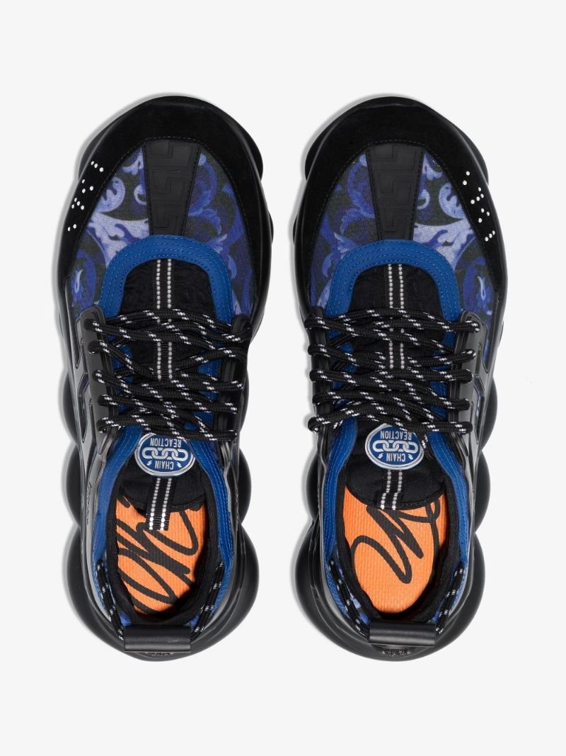 Blue and Black Chain Reaction Sneakers