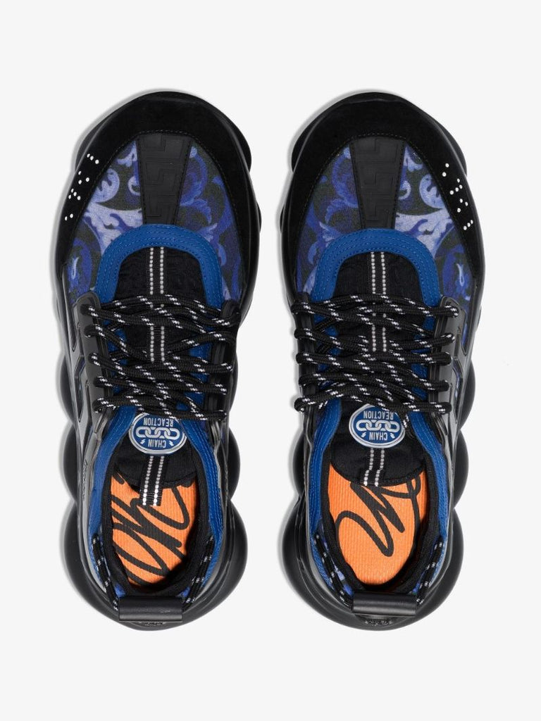 Blue and Black Chain Reaction Sneakers