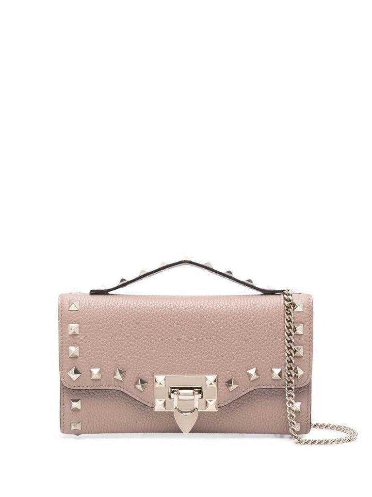 Pink Rockstud Clutch Bag