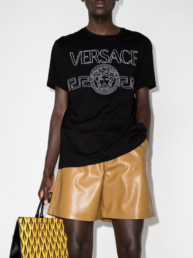 Logo Embroidered Cotton T-shirt