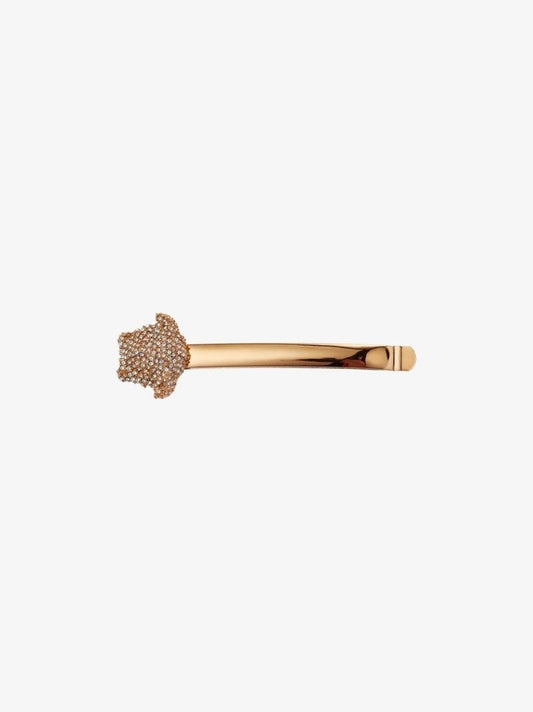 Gold Tone La Medusa Crystal Hair Clip