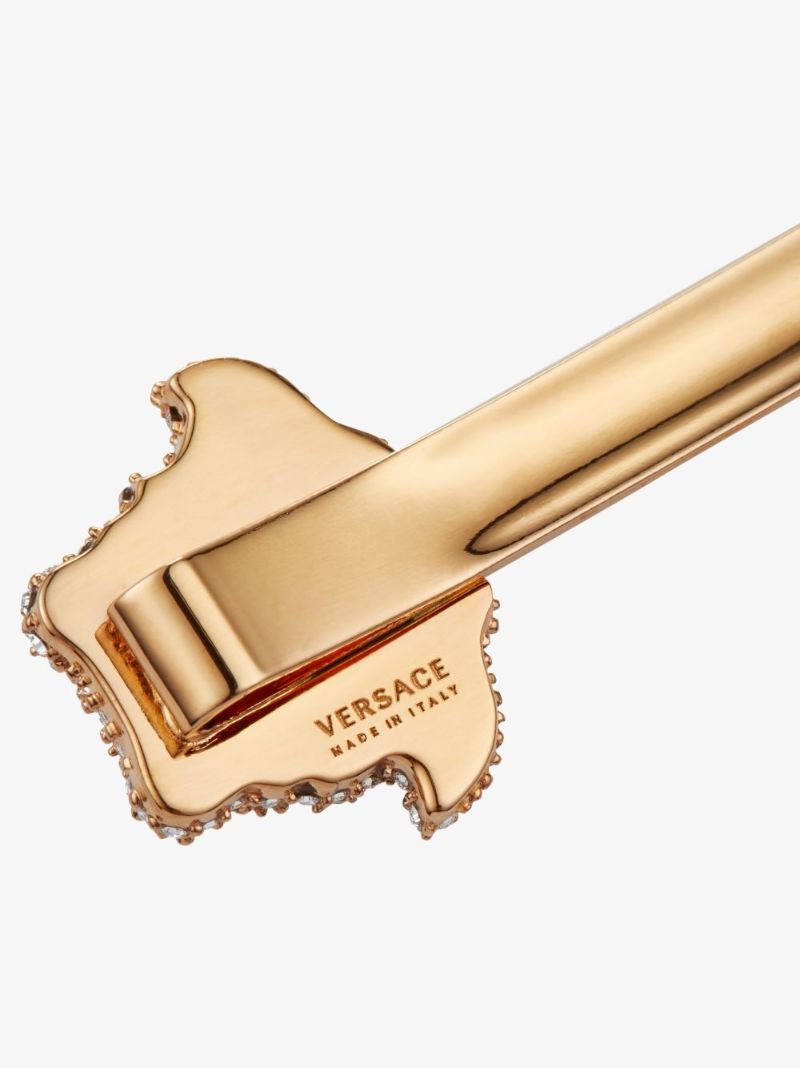 Gold Tone La Medusa Crystal Hair Clip
