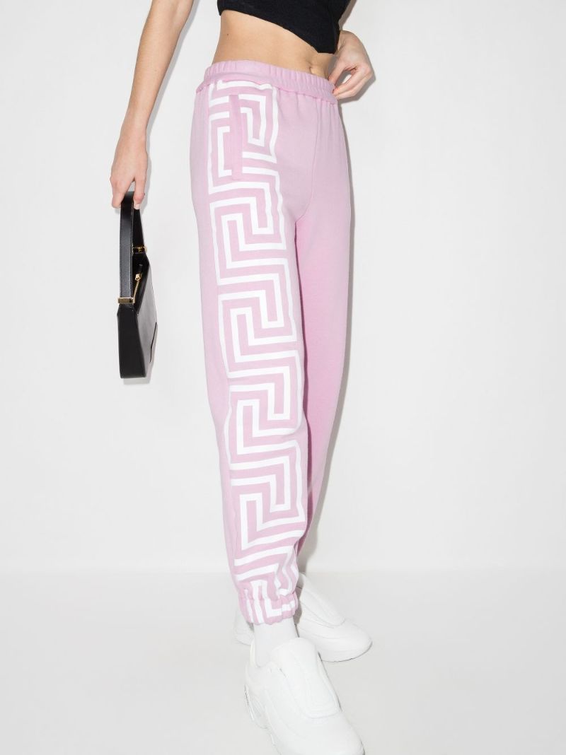 Greca Border Cotton Track Pants