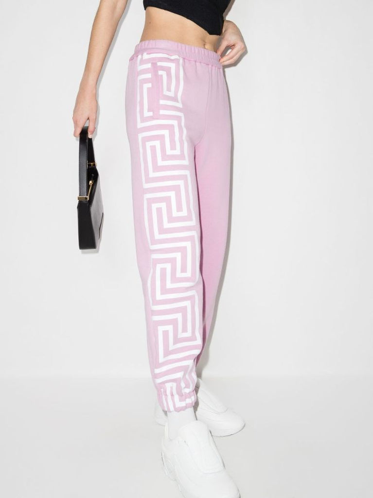 Greca Border Cotton Track Pants