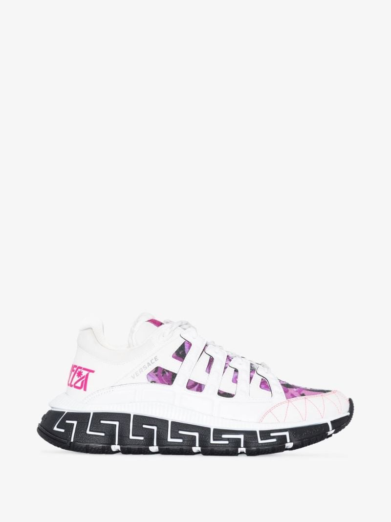 White, Black and Pink Trigreca Sneakers