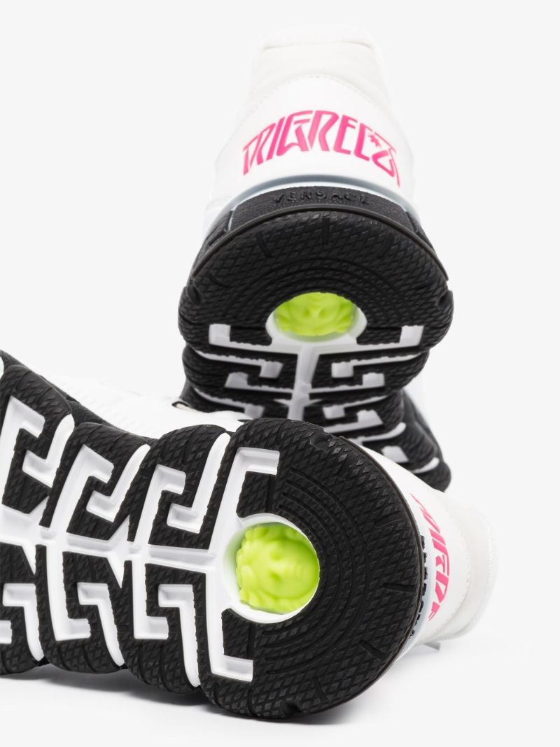 White, Black and Pink Trigreca Sneakers
