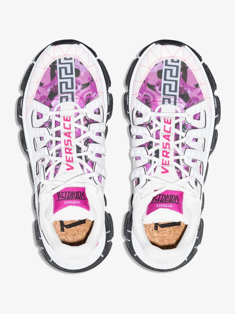 White, Black and Pink Trigreca Sneakers