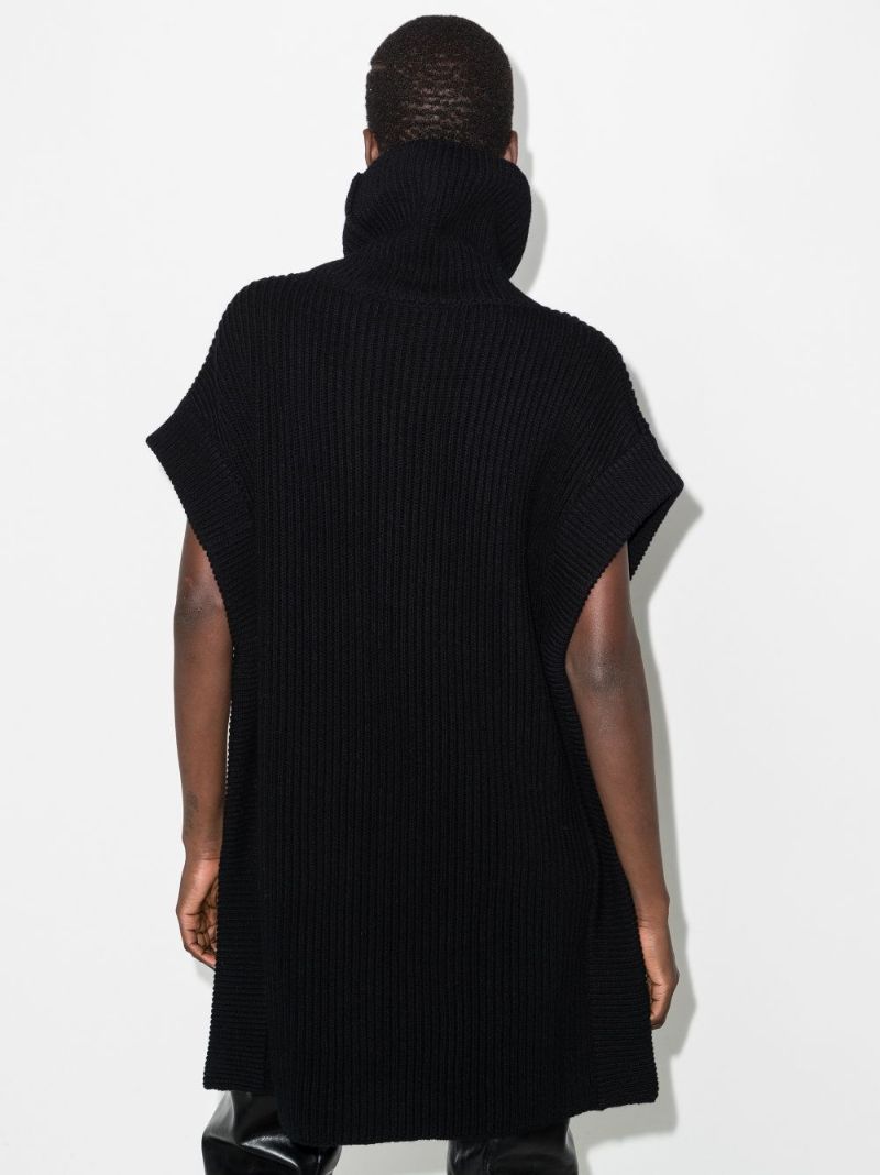 Safety Pin Sleeveless Wool Sweater
