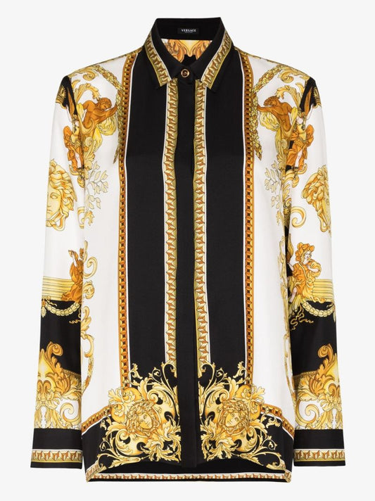 Medusa Renaissance Print Silk Shirt