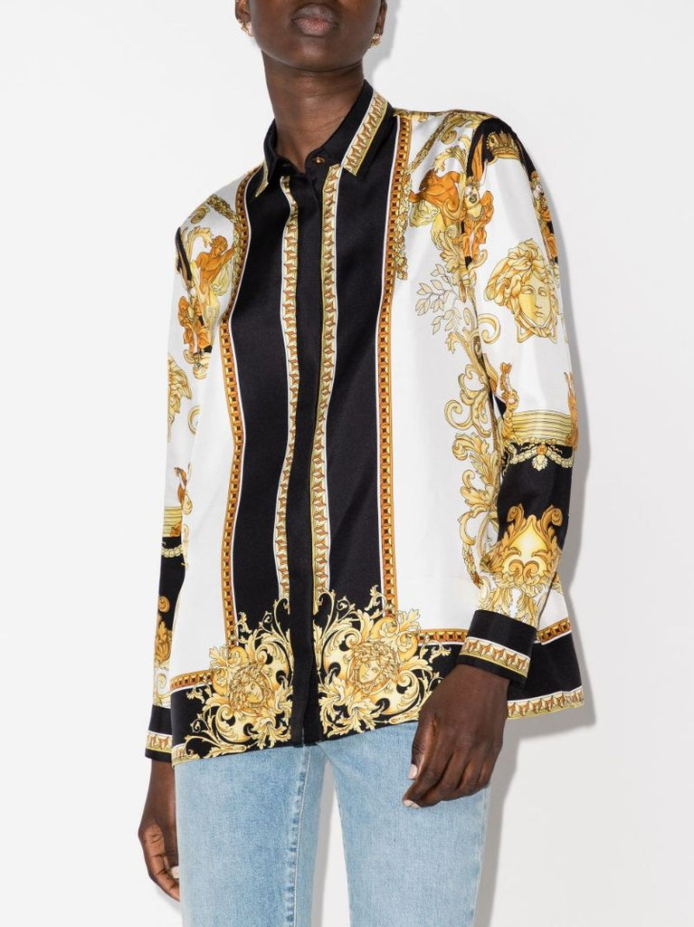 Medusa Renaissance Print Silk Shirt