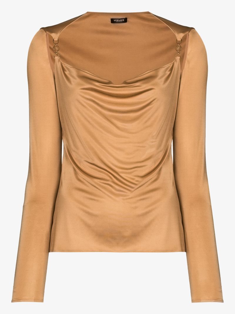 Draped Medusa Buckle Top