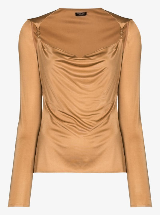 Draped Medusa Buckle Top