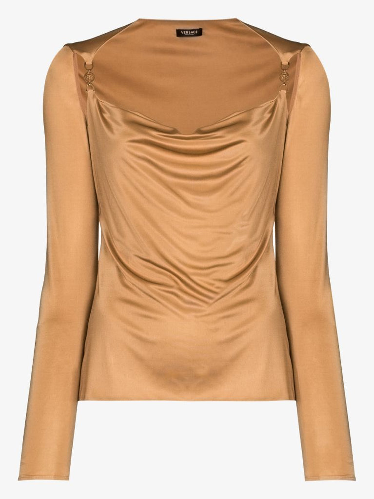 Draped Medusa Buckle Top