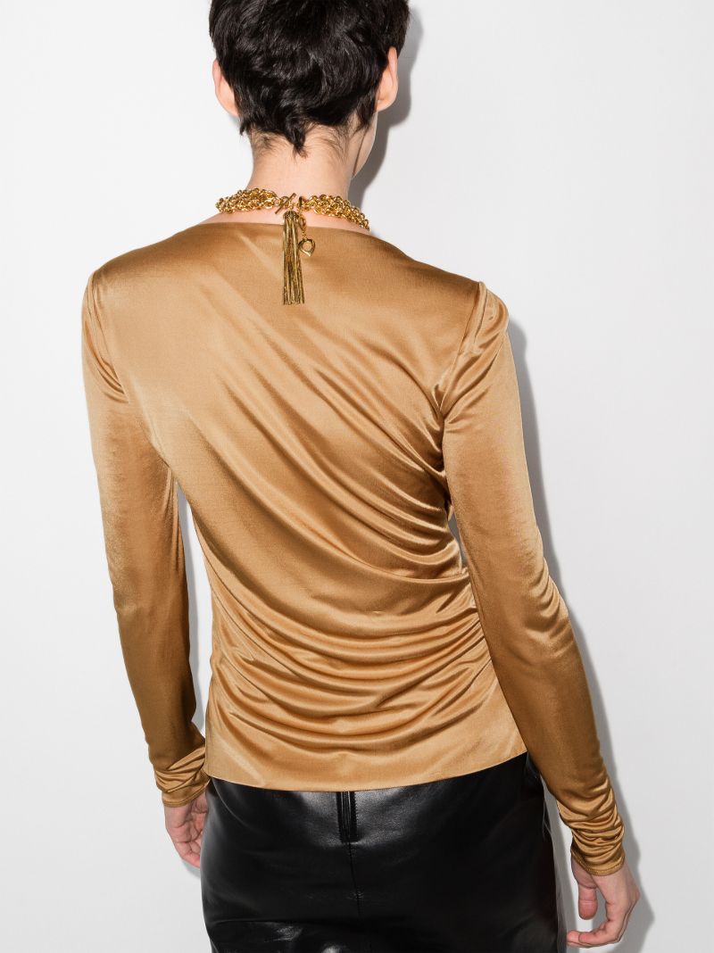 Draped Medusa Buckle Top