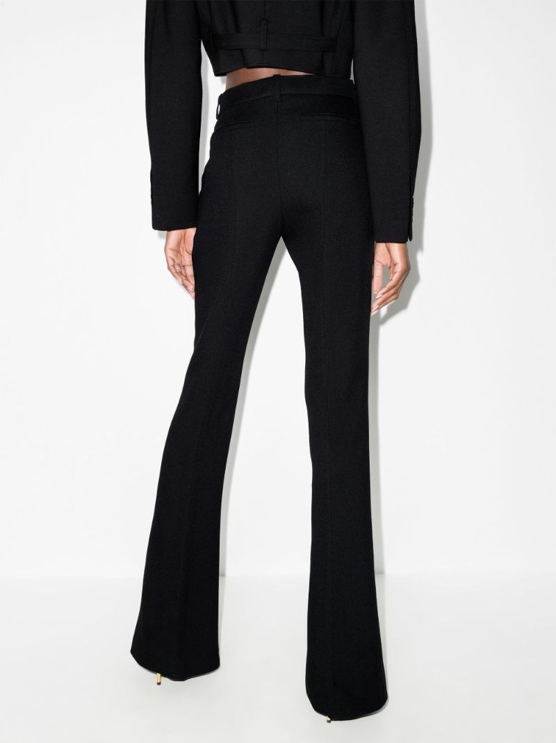 Embellished Split Hem Flared Trousers