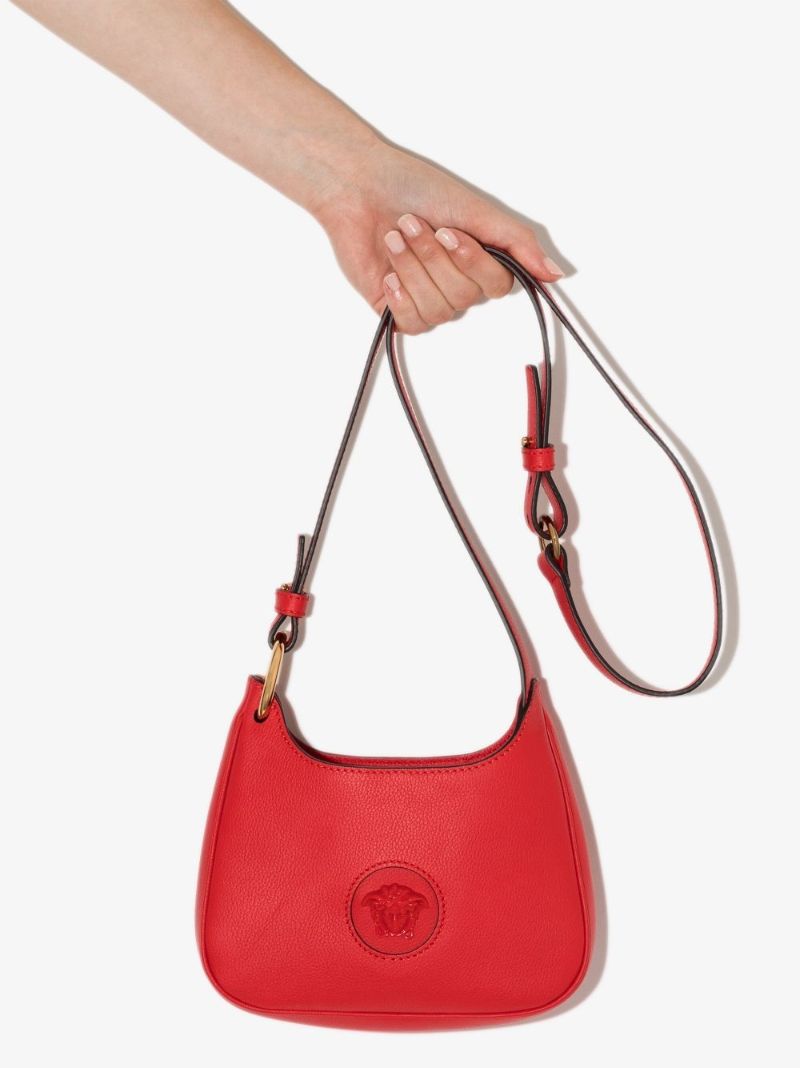 Red La Medusa Small Leather Cross Body Bag