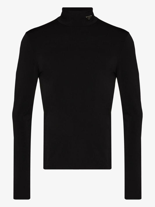 Logo Plaque Turtleneck Top