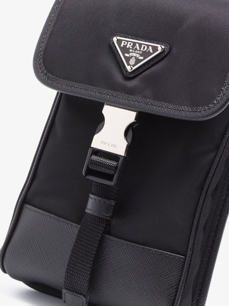 Black Re-nylon Cross Body Bag