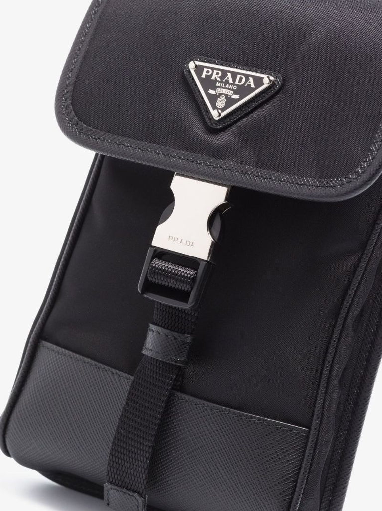 Black Re-nylon Cross Body Bag