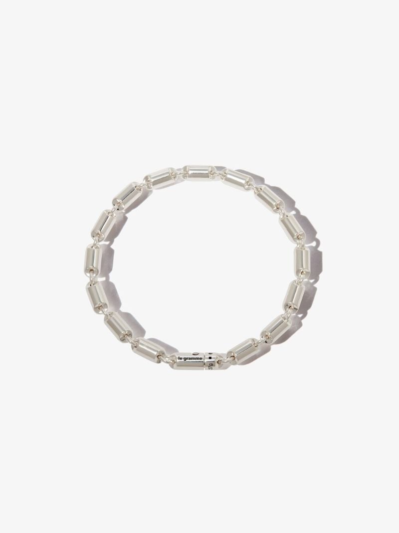 Sterling Silver Le 27g Polished Capsule Bracelet