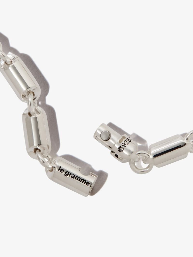 Sterling Silver Le 27g Polished Capsule Bracelet