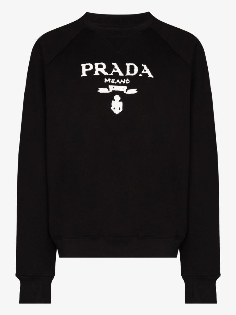 Logo Print Cotton Sweater