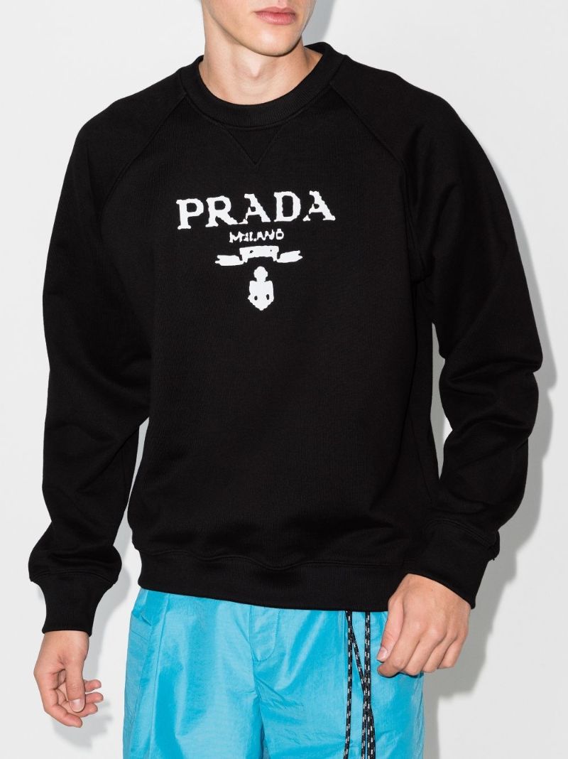 Logo Print Cotton Sweater