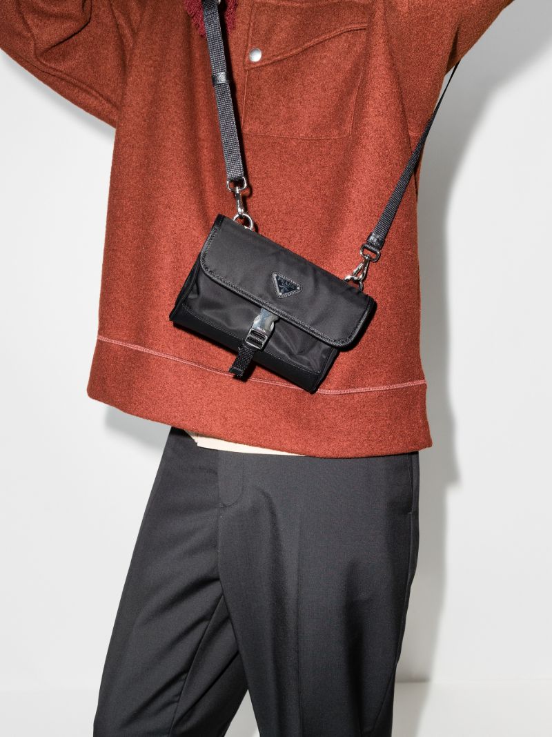 Black Logo Plaque Small Cross Body Bag