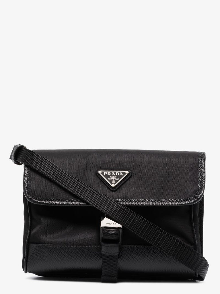 Black Logo Plaque Small Cross Body Bag