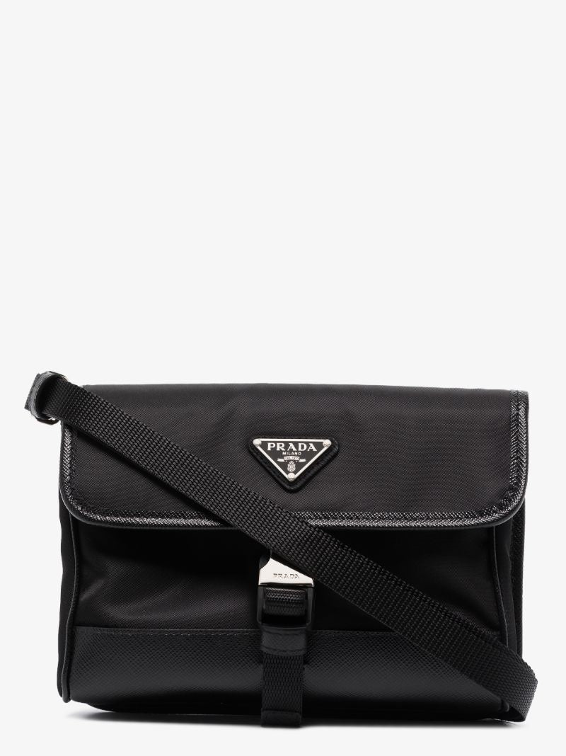 Black Logo Plaque Small Cross Body Bag