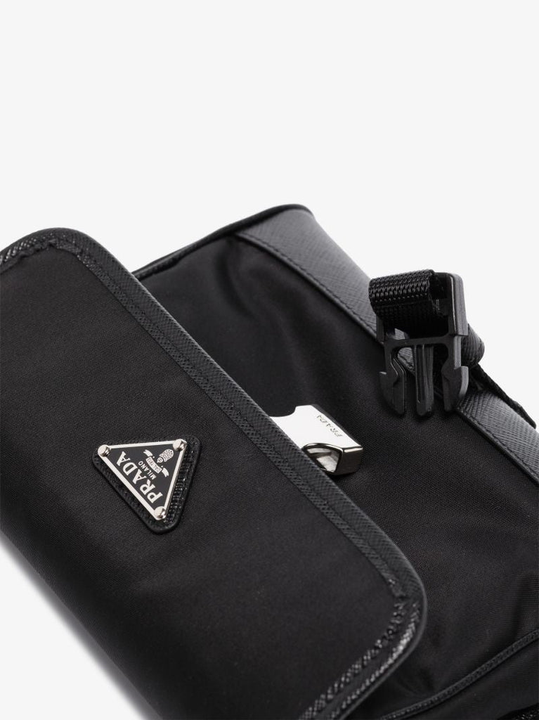 Black Logo Plaque Small Cross Body Bag