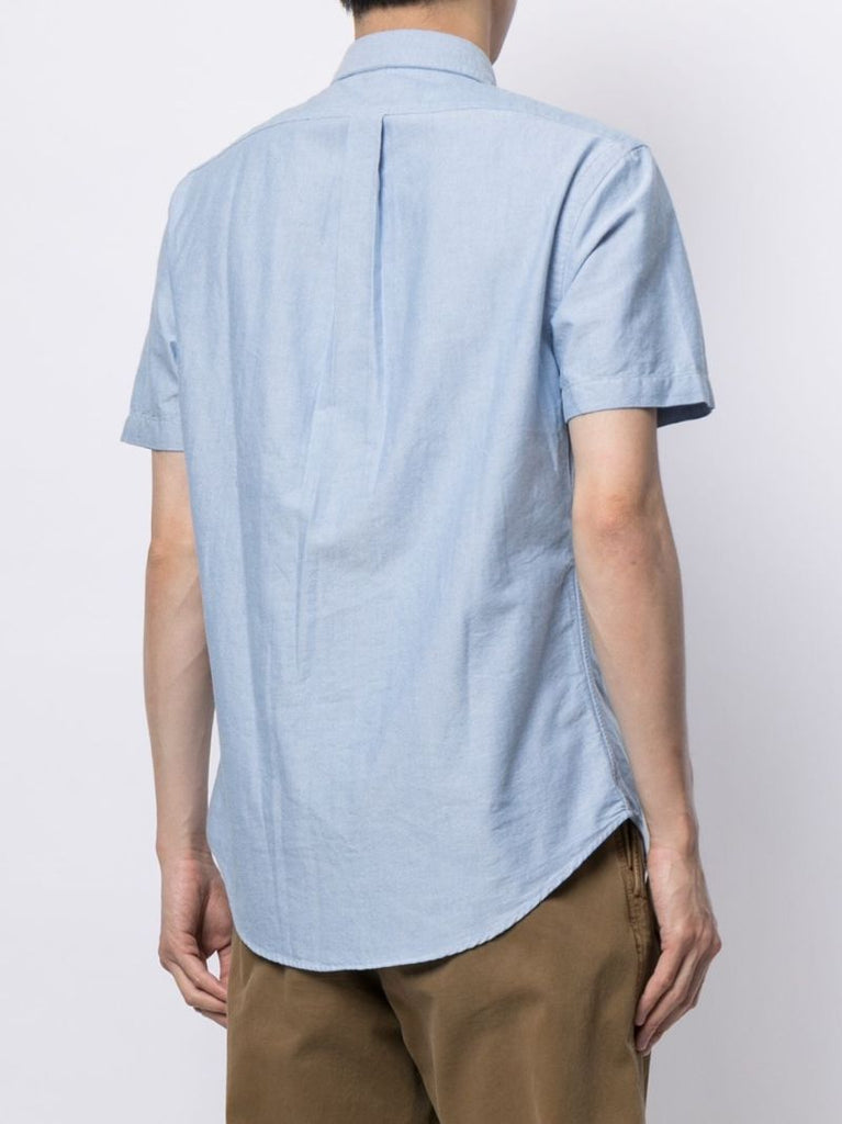 Blue Logo Cotton Shirt
