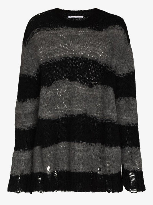 Kalia Striped Distressed Sweater