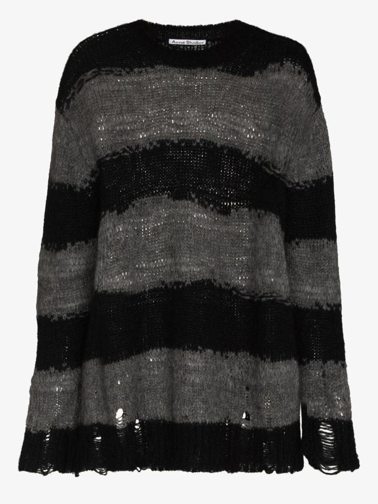 Kalia Striped Distressed Sweater