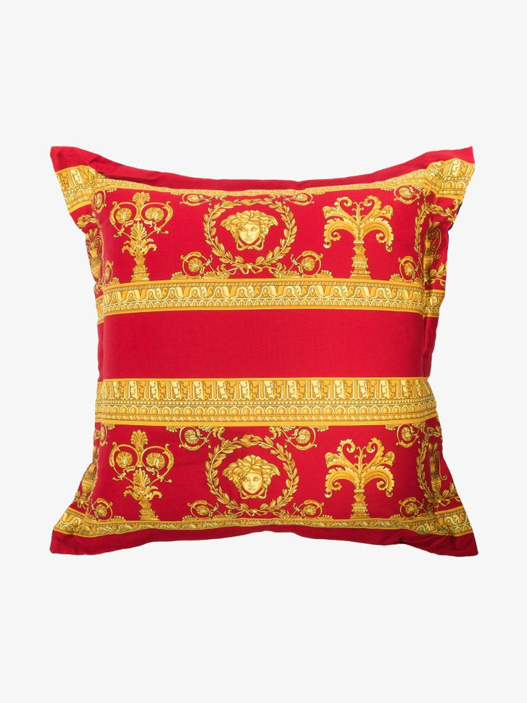 Black and Red I Love Baroque Print Reversible Cushion