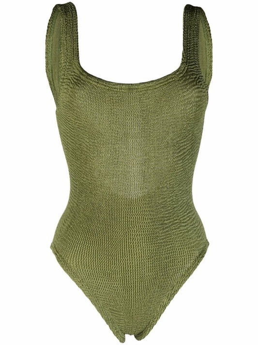 Green Crinkled Swimsuit