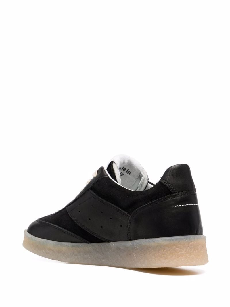 Black Lace-up Low-top Sneakers