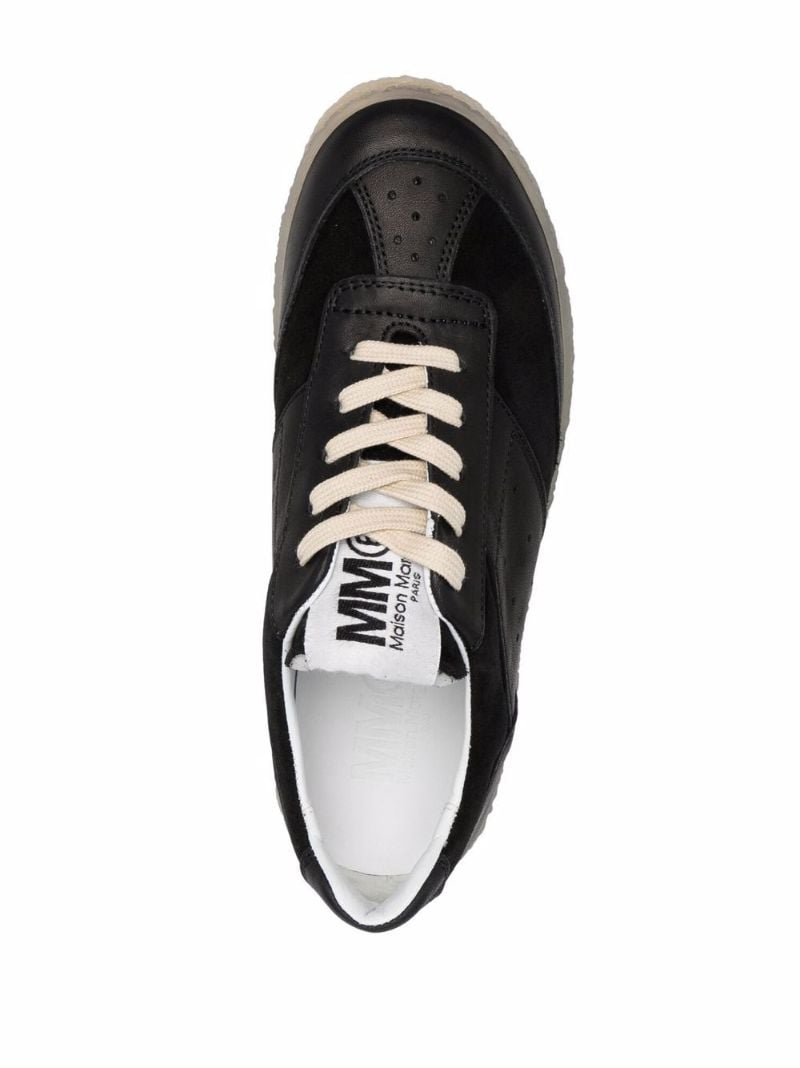 Black Lace-up Low-top Sneakers