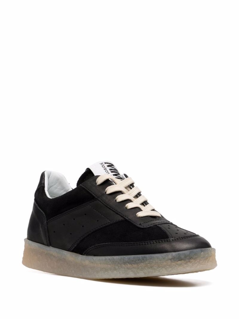 Black Lace-up Low-top Sneakers
