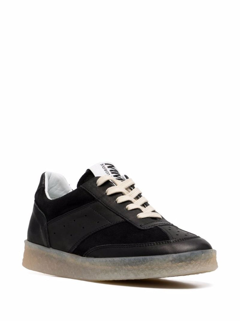 Black Lace-up Low-top Sneakers