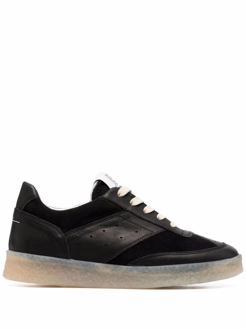 Black Lace-up Low-top Sneakers