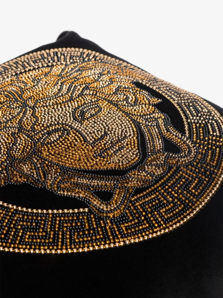 Black Medusa Studded Cushion