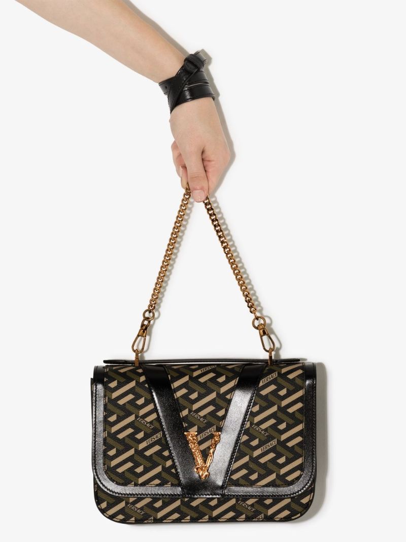 Black Virtus La Greca Shoulder Bag