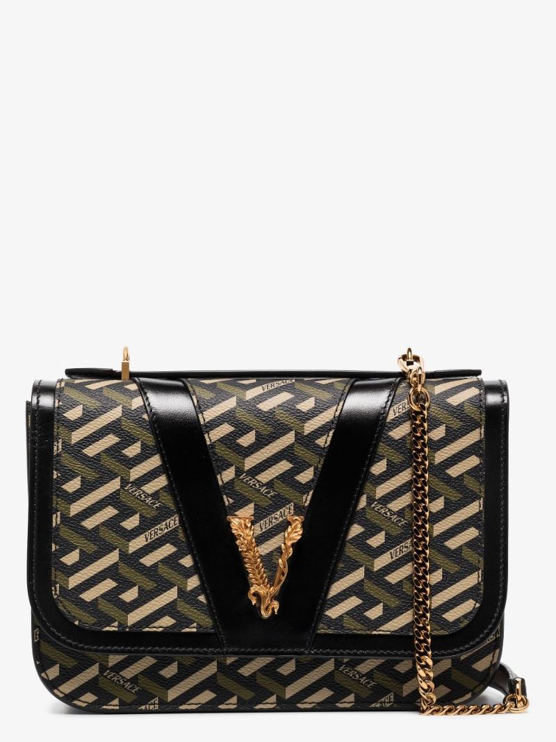 Black Virtus La Greca Shoulder Bag