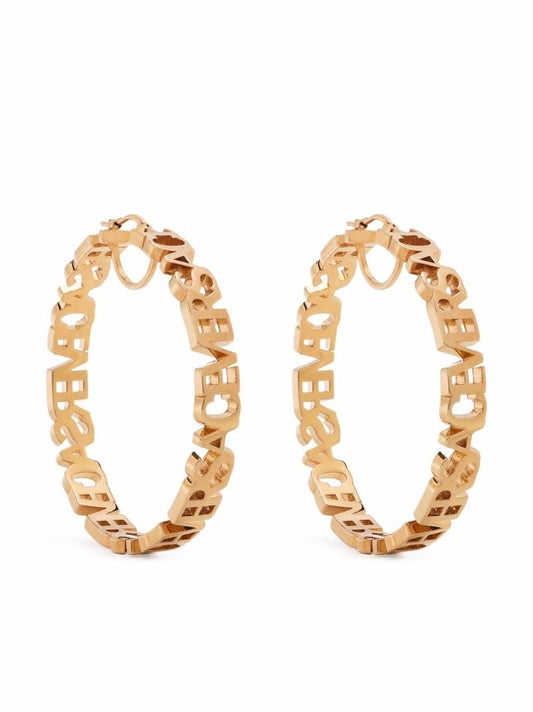 Gold-tone Logo Hoop Earrings