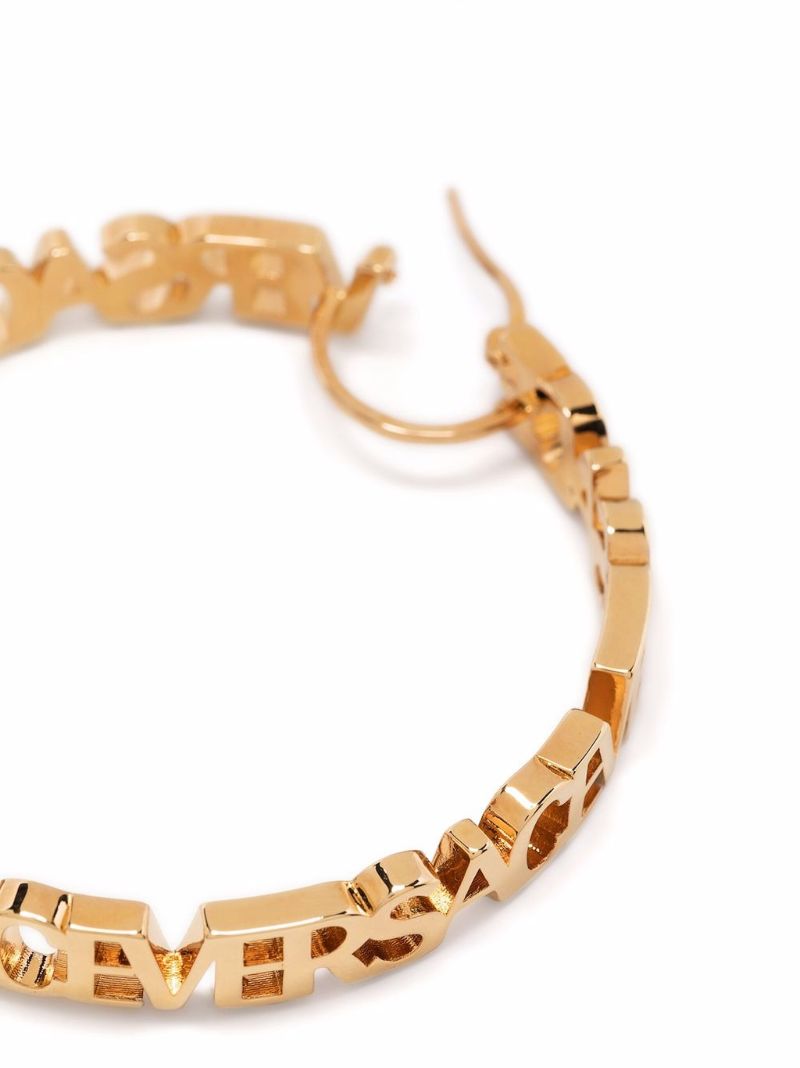 Gold-tone Logo Hoop Earrings