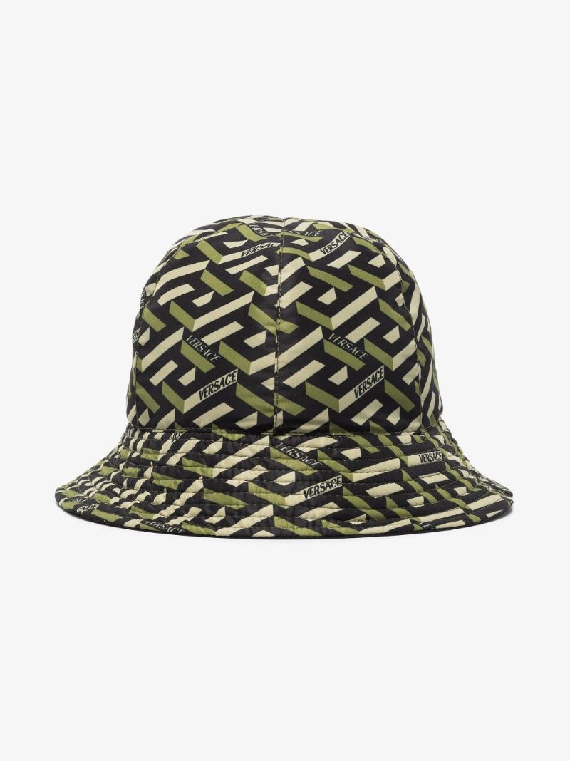 Green La Greca Print Bucket Hat