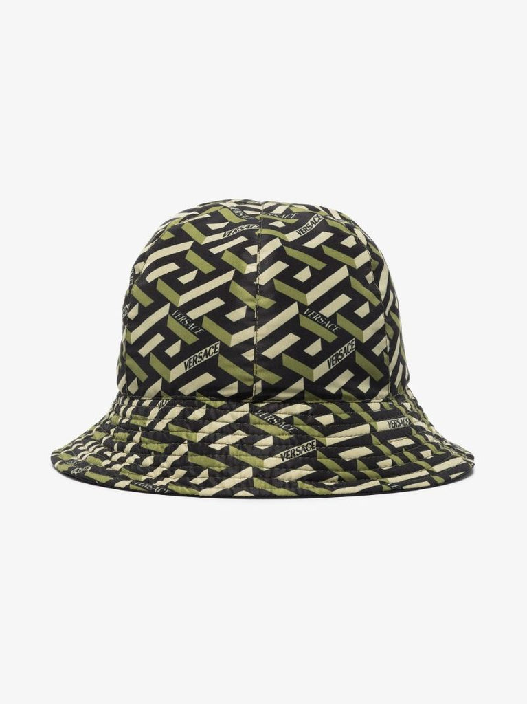 Green La Greca Print Bucket Hat