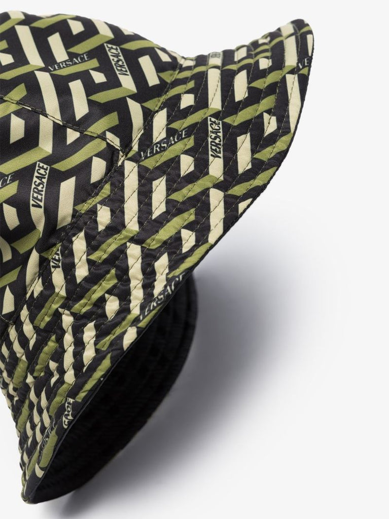 Green La Greca Print Bucket Hat