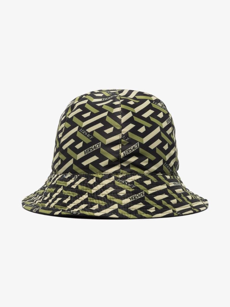 Green La Greca Print Bucket Hat